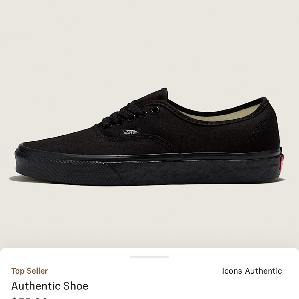 Women’s black Vans sneakers size 7.5